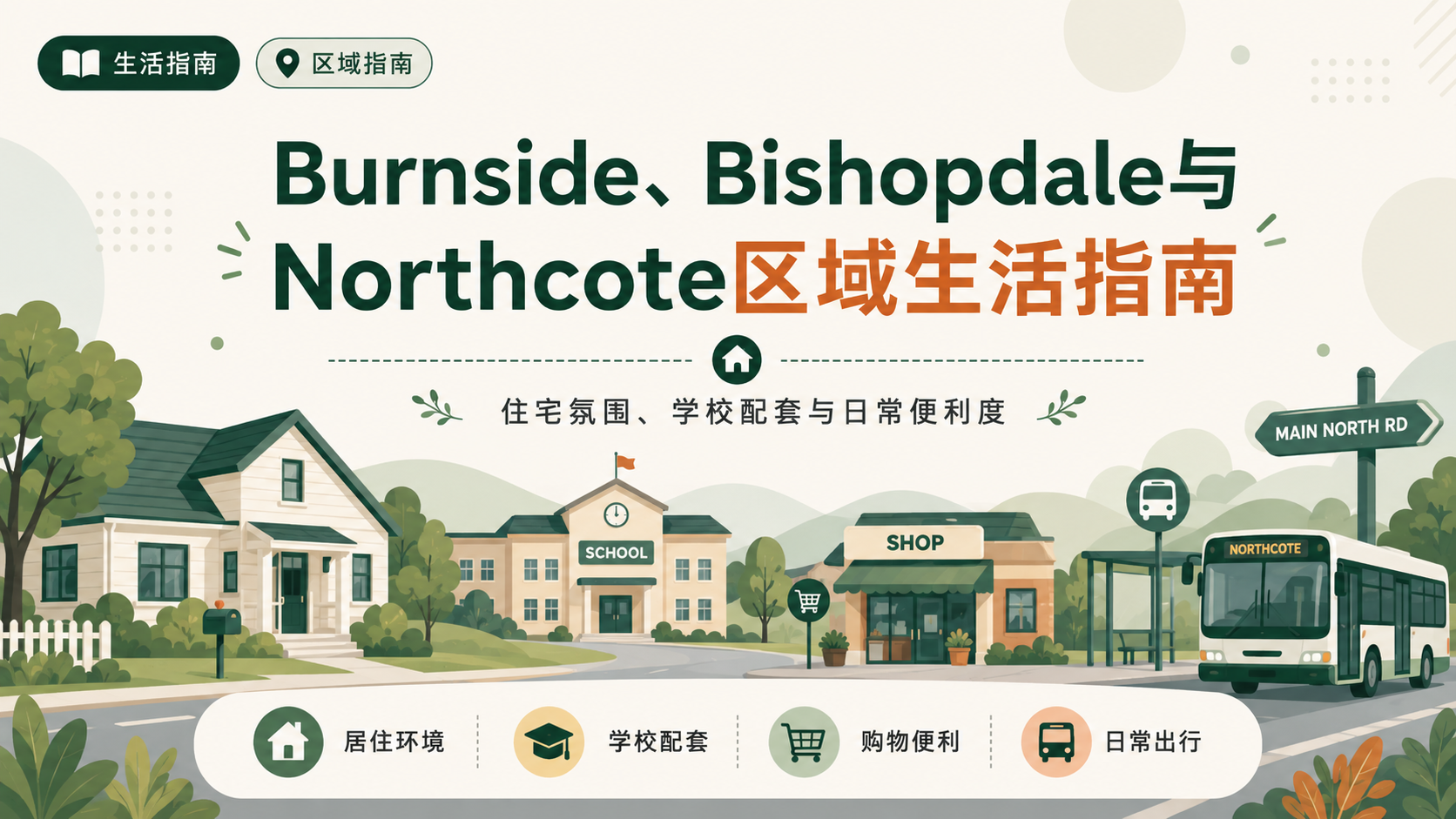 Burnside、Bishopdale与Northcote区域生活指南封面