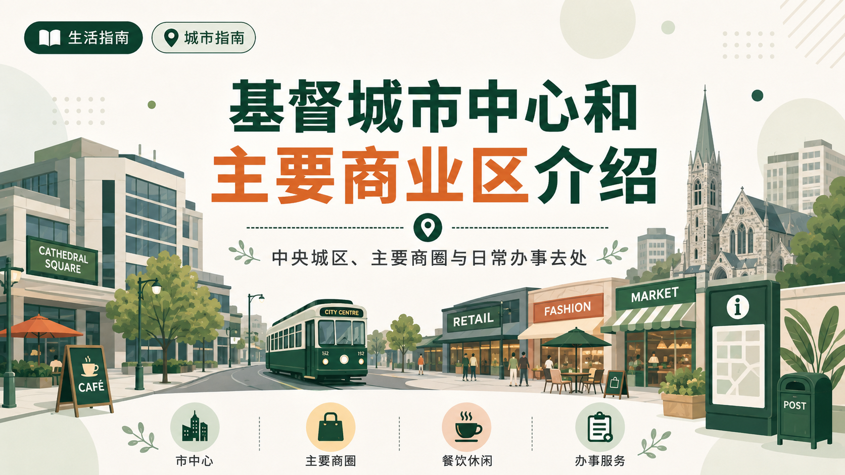 基督城市中心和主要商业区介绍封面