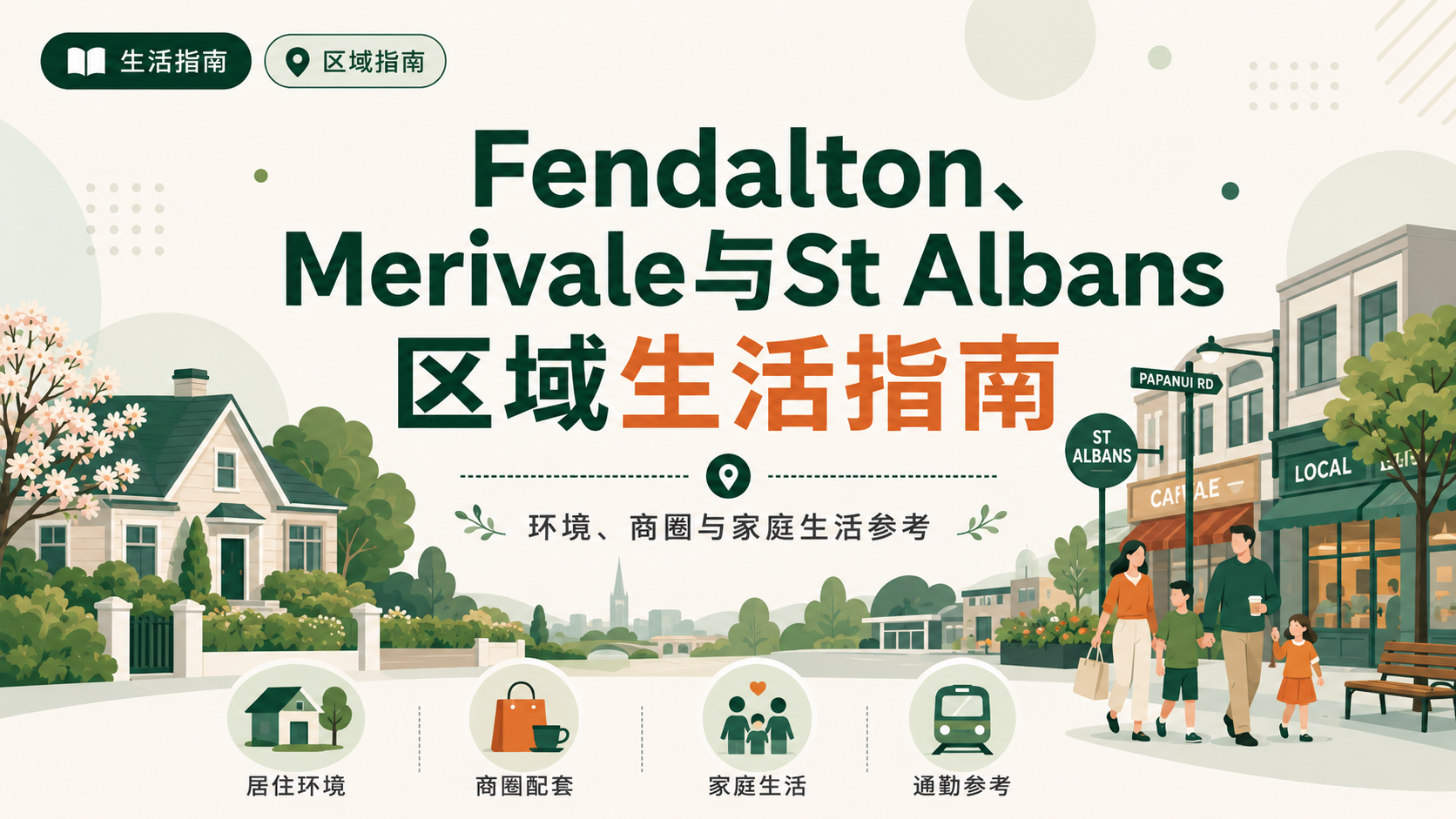 Fendalton、Merivale与St Albans区域生活指南封面